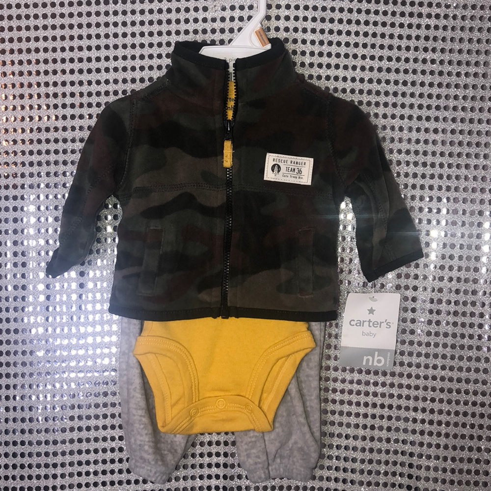 (NWT) #Carters 💛 Newborn 💛 3 Piece Camo Set 💛